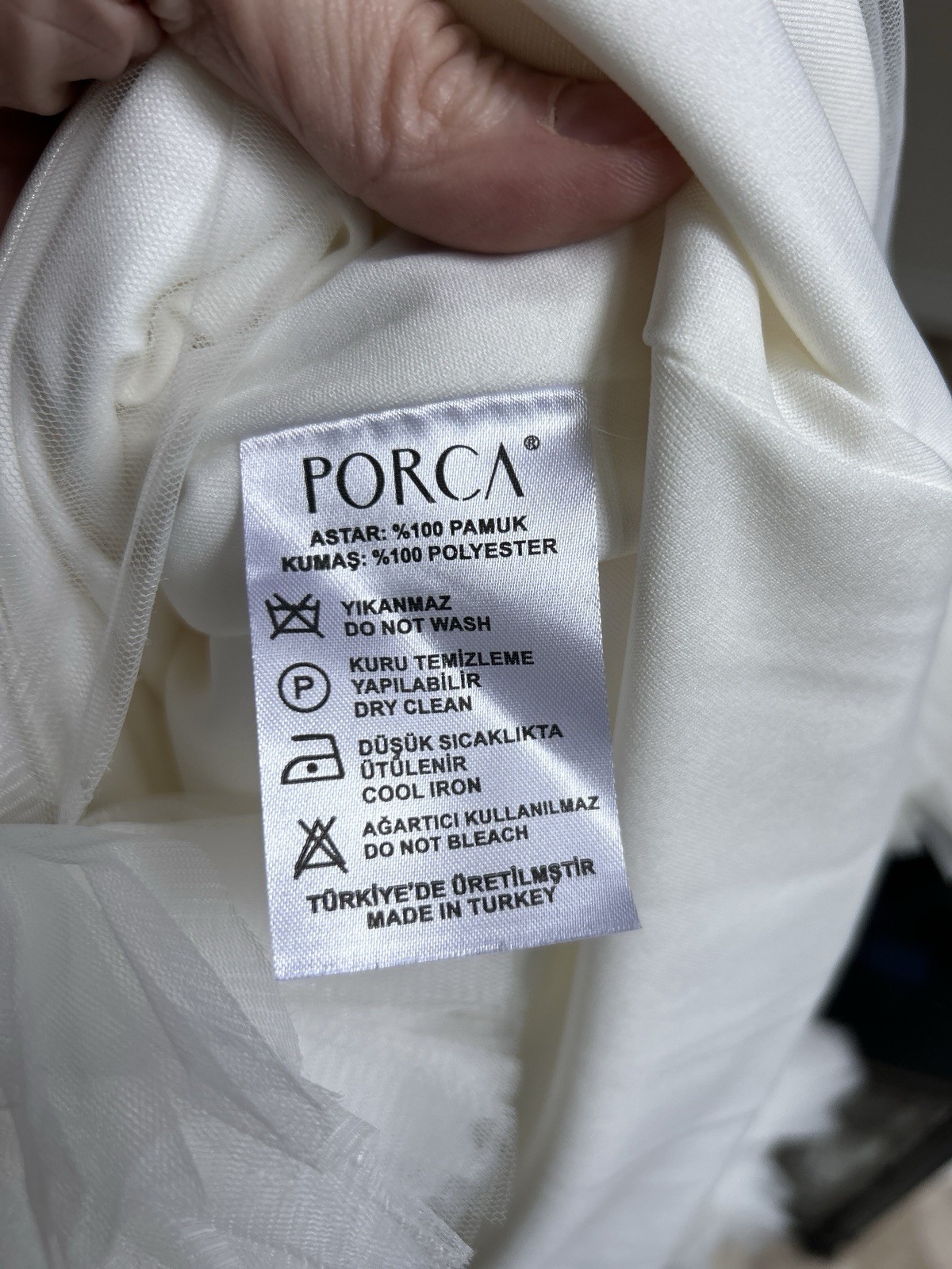 PORCA girls petticoat tulle ruffle pompon dress - bright white - size 8