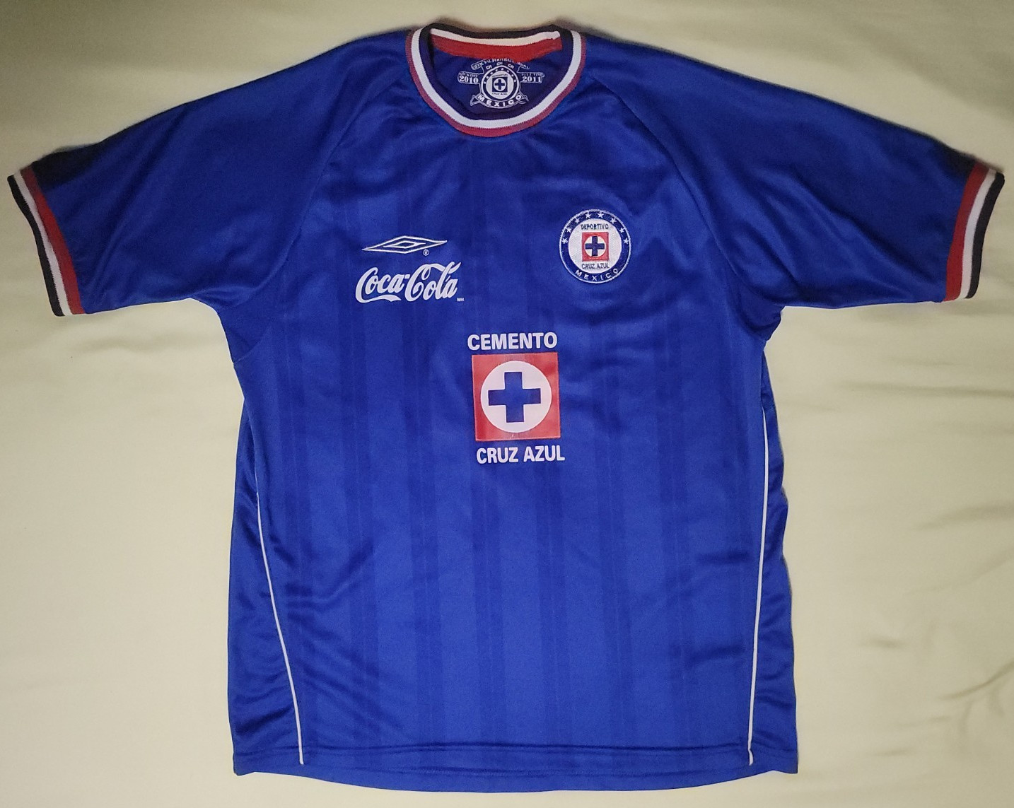 Vtg MEXICO Umbro Official Cruz Azul game Soccer Football 2010-2011 JERSEY used S