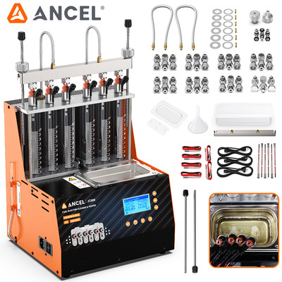 ANCEL Fuel Injector Cleaner Injector Tester Spray Seal Variable Speed Test JC600