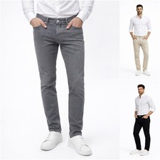 Jeans da Uomo slim fit Elasticizzato Pantalone per skinny di Cotone a vita bassa