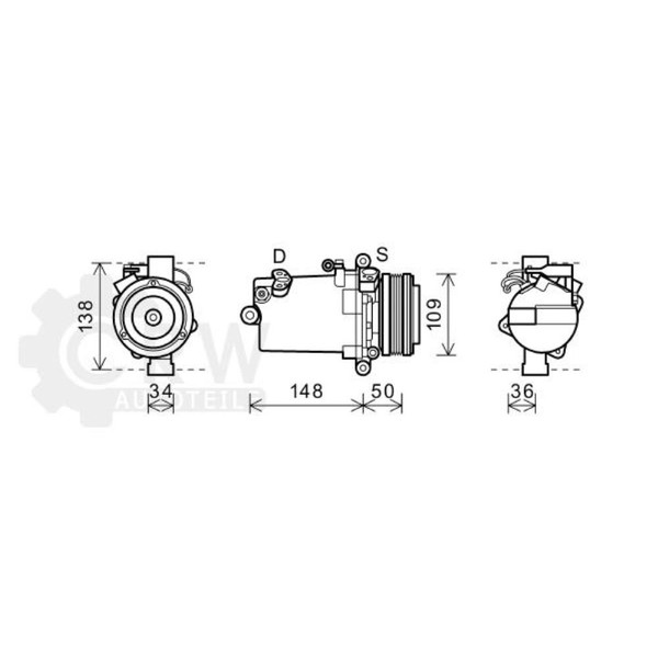 Ava Quality Cooling Kompressor Klimaanlage Passend FüR Bmw 3Er E46-image