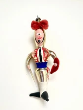Vintage De Carlini Italian Blown Glass Christmas Ornament Matador-RARE no damage