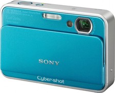 SONY Cyber-shot DSC-T2 8.1MP AF Lock Vintage Digital Camera Blue English