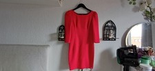 Damen Etuikleid Rot S/M kurz, 3/4-Arm Rundhal...