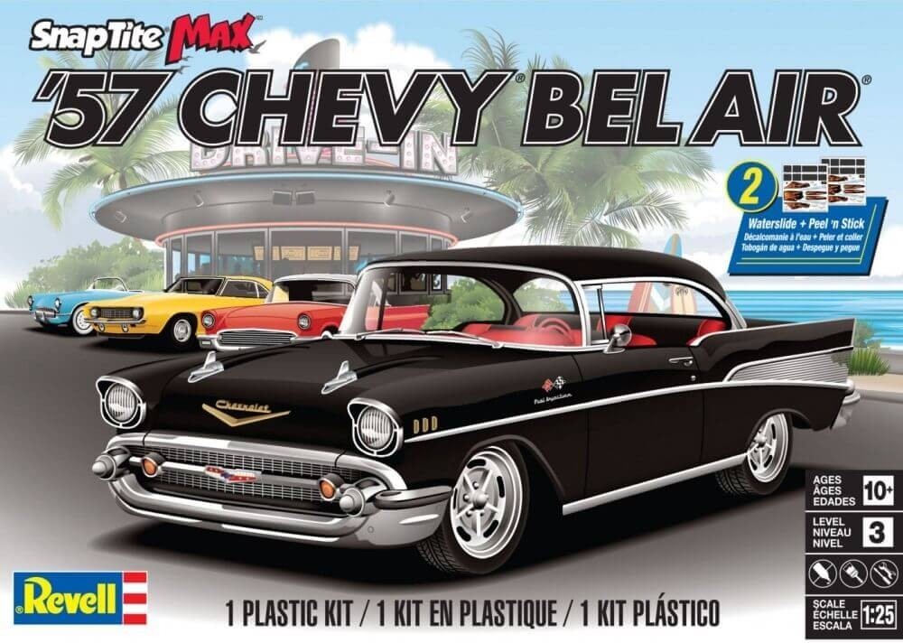 Revell 1/25 1957 Chevy Bel Air SnapTite Plastic Model Kit 85