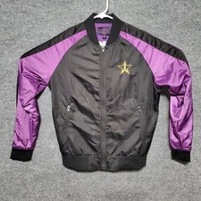 Jeffree Star Fashion Track Jacket Size Small Full Zip Black Purple Cosmetics