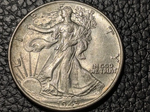 1943 Walking Liberty Half Dollar,  XF/AU, Nice problem free coin