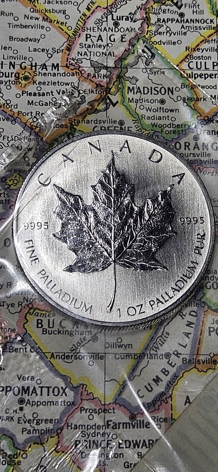 2006 Canadian Maple Leaf Palladium Coin 1 Oz .9995 Fine