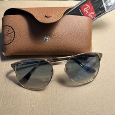 Ray-Ban RB3429M Signet Sunglasses Arista Gold metal frame Lt Blue Lens