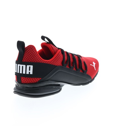Puma Axelion Two-Tone 37719001 Mens Red Canvas Lace Up Athletic Running Shoes - 第 8/8 張圖片