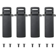 Walkie Talkie Back Clip 4PCS Black Radio Belt Clips for Baofeng UV-5R UV-5RA ...
