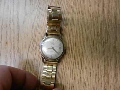 Vintage Enicar Ultrasonic 17 Jewel Automatic Wrist Watch Running Used 34MM