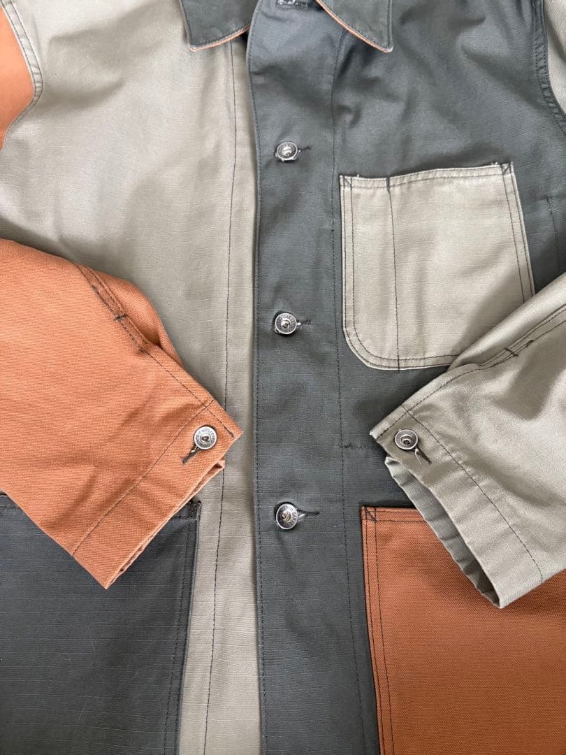 Engineered Garments Workaday Coverall Olive Beige… - image 3