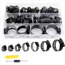 60Pcs Hose clamp stainless steel Adjustable 6-38mm range worm gear hose clamp...
