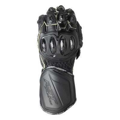 RST GP D30 schwarz/schwarz Rennbahn Sport Leder Motorrad Handschuhe S