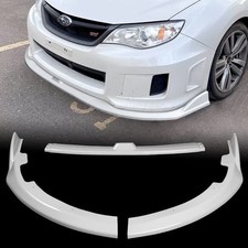 3 Piece Front Bumper Lip Spoiler Splitter Kit for Subaru WRX STI 2008-2010 White