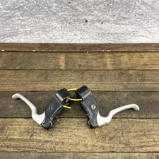 Dyno Zone BMX Bike Brake Levers Pair Set Black Silver Missing Cable Stops 1990s