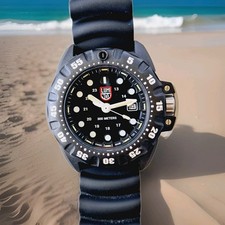 Luminox Scott Cassell Deep Black Dial Men's Watch 1550 Save the Sea Wolves