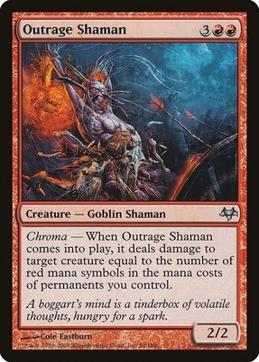Outrage Shaman Foil Eventide 59 NM MTG