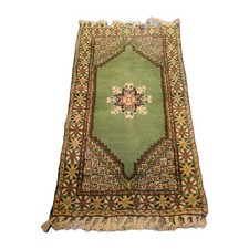 Oriental Maroccan Rug Green Vintage Floral 155x80 Cm Superieure Quality SA3