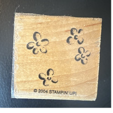 Stampin' Up Wood Mounted Rubber Stamp Flowers Plants Design 2004