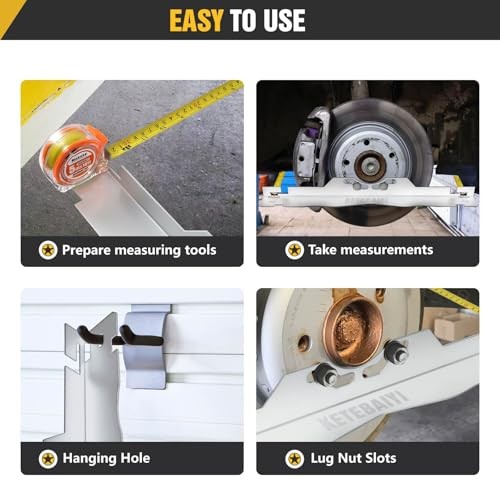 Wheel Alignment Tool, Toe Alignment Tool Plates, Including Tape Measure SILVER