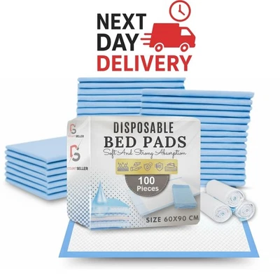 DISCOUNT SELLER 100x Disposable Incontinence Pads 60 x 90cm Super Absorbent Waterproof LeakProof