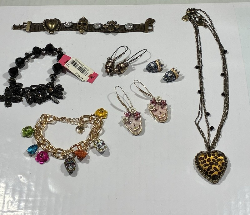 Betsey Johnson Bracelets Earrings Necklace Lot