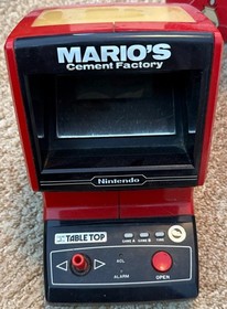 Vtg 1983 Nintendo Mario's Cement Factory Game & Watch Tabletop Game CM-72 w/ Box