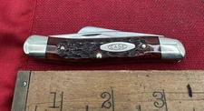 Vintage Case XX 8 Dot 1972 Red / Pretty Bone 6318 HP SS P Stockman Pocket Knife