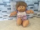 VINTAGE CABBAGE PATCH KIDS TODDLER DOLL BLONDE YARN HAIR GREEN EYES