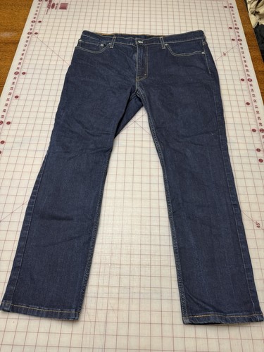 Levi Jeans Mens 38x30 Black 511 Slim Straight Dark Wash Denim Stretch American - Picture 5 of 12