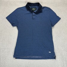 Rodd Gunn Blue White Men M Sports Fit Birds Eye Short Sleeve Preppy Polo Shirt