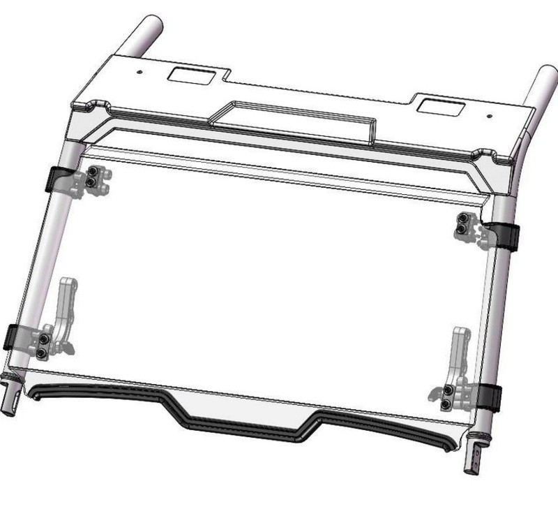 Pare-brise DIRECTION 2 avant pliable pour sorties tout-terrain RZR XP