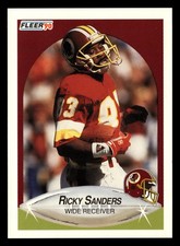 Ricky Sanders 1990 Fleer #167 Washington Redskins FOOTBALL *075