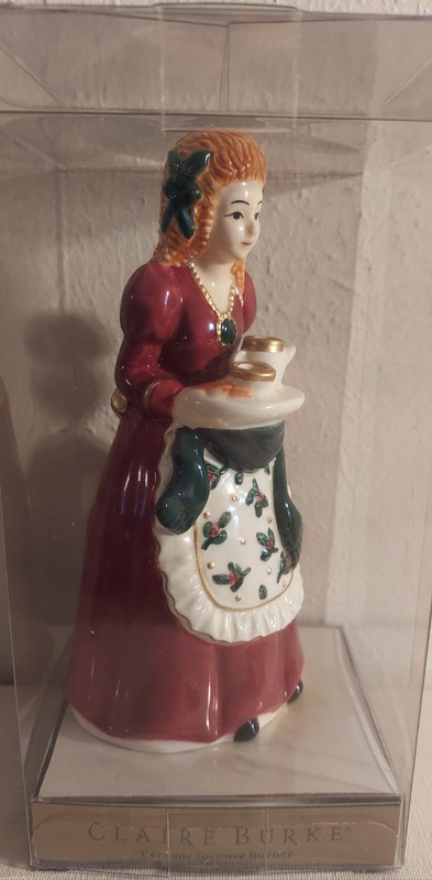 Vintage New Kitschy 1999 Claire Burke Ceramic Christmas Holiday Incense Burner 