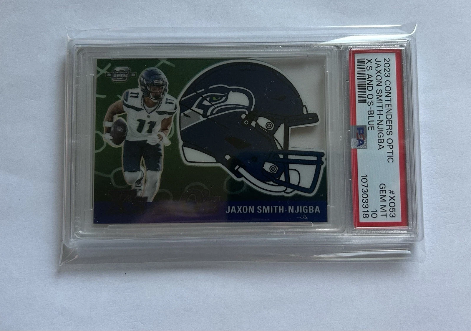 Jaxon Smith-Njigba Panini Contenders Optic Xs and Os #XO53 Blue