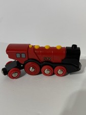 BRIO Mighty Red Action Locomotive Railway 33592 Battery Train,Lights Sound WORKS