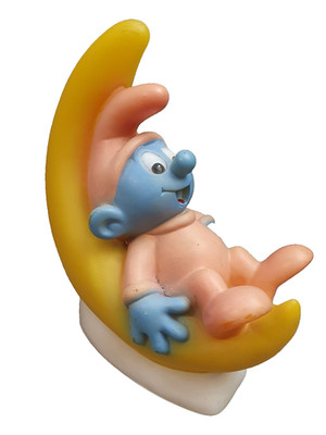 Peyo/ ETC Vertriebs GmbH Schlumpf Baby auf dem Mond Lampenschirm 90er
