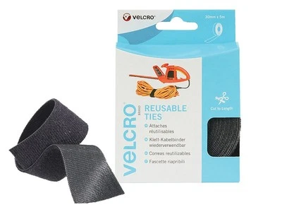 VELCRO® Brand ONE-WRAP® Tali Boleh Guna Semula 30mm x 5m Hitam - Image 1 of 2