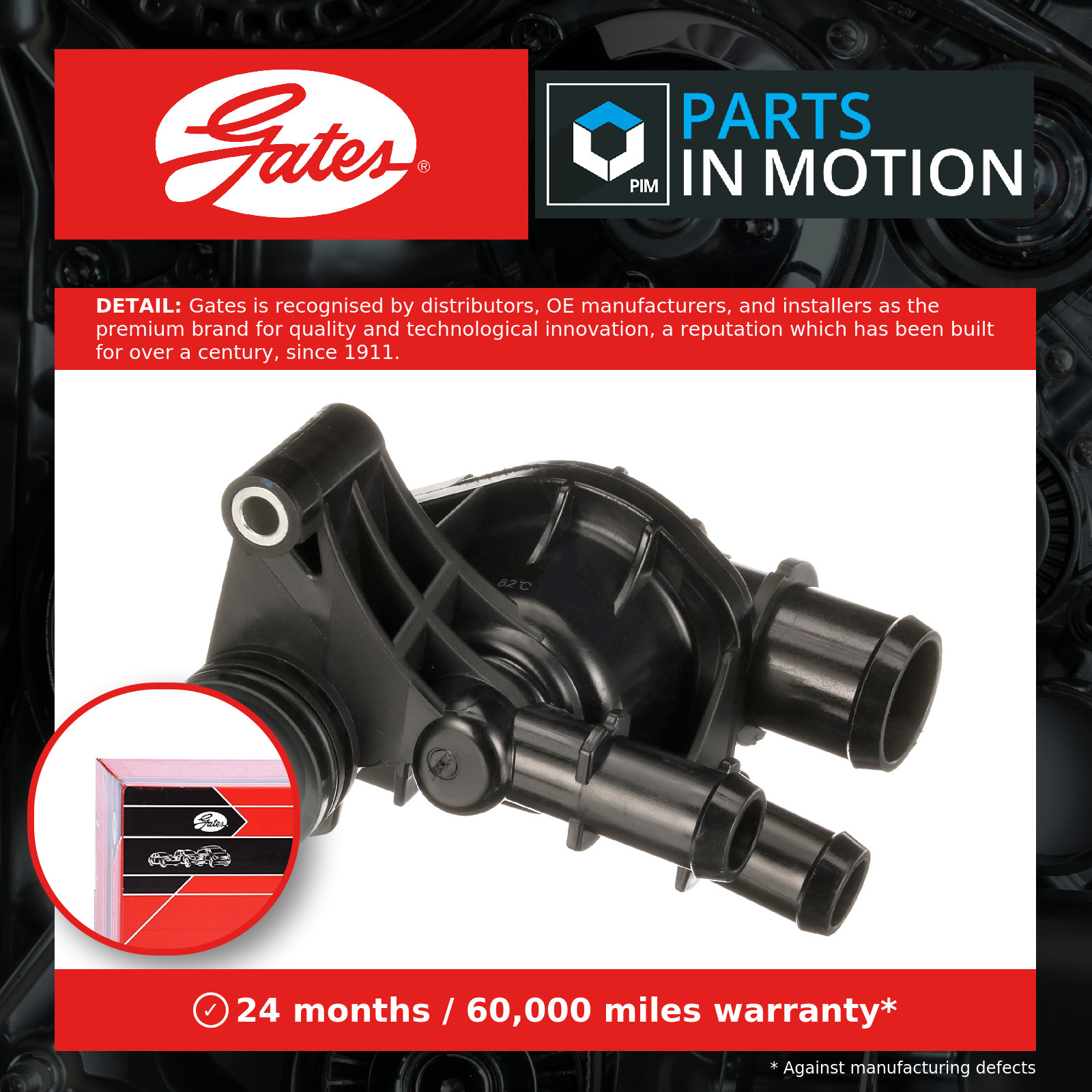 GATES-OE TH67682G1 Thermostat, coolant for FORD - Image 3