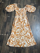 Billabong Tropical Puff Sleeve Midi Dress Wom...