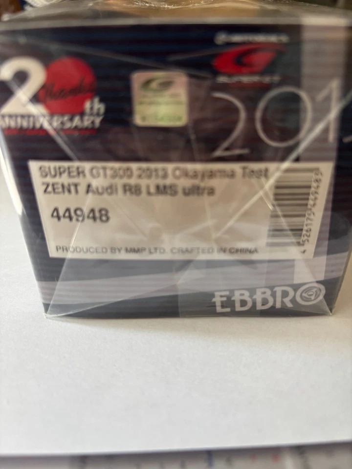 2013 Audi R8 LMS Zent Ultra SuperGT300 Okayama Test 1:43 Ebbro 44948- - Image 2 of 4