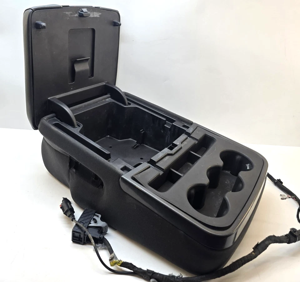 Assento de salto GMC Sierra 1500 2500HD 2014-2018 tampa console apoio de braço preto - Imagem 2 de 4