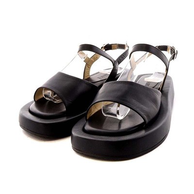 Clane 23SS Edge Sole Curve Sandals Leather Black Size 6 (23 Clane 23SS Edge Sole Curve Sandals Leather Black Size 6 (23