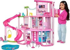 Barbie - Casa dei Sogni di Barbie, playset casa delle bambole con piscina HMX10