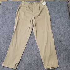 Vintage 90s LL Bean Pants Womens 18 Beige Khaki Original Fit High Rise Cotton
