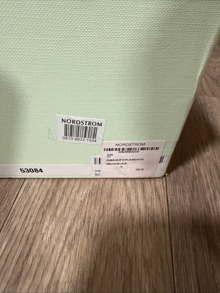 Botas de lluvia blancas apagadas para montar con cordones hasta la rodilla blancas negras mármol talla 8 EE. UU. Foto 3 de 4