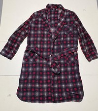 Vintage Penneys Towncraft Wash N Wear Plaid Robe XL46-48Red Black Loungewear 60s