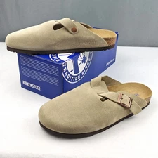 Birkenstock Boston Taupe Wide/Narrow Suede Leather Comfort  Shoes US Size 37-45